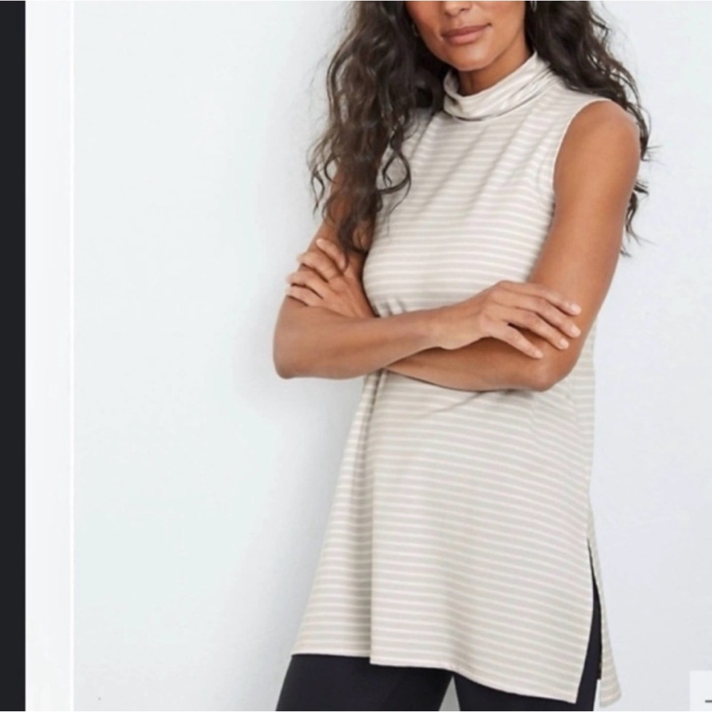 Garnet Hill Sleeveless Striped Tunic